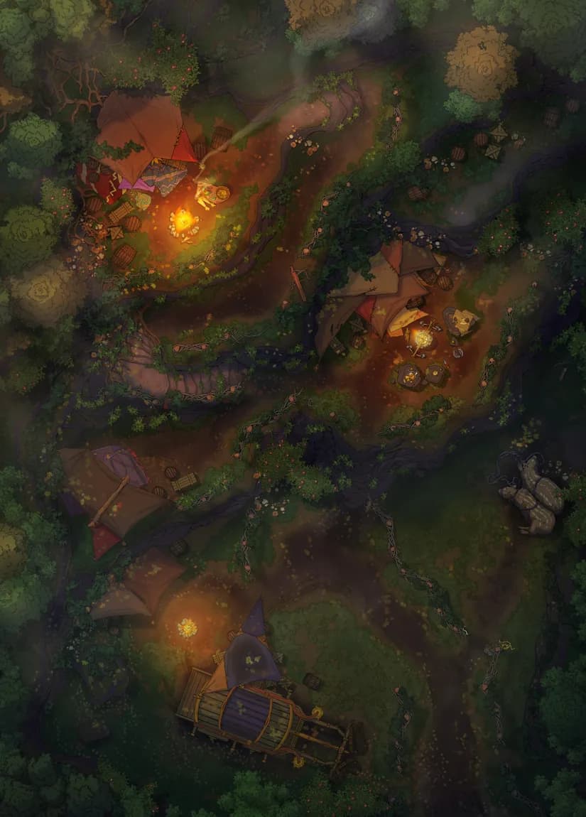 Cloud Forest Camp map, Woods Day variant thumbnail