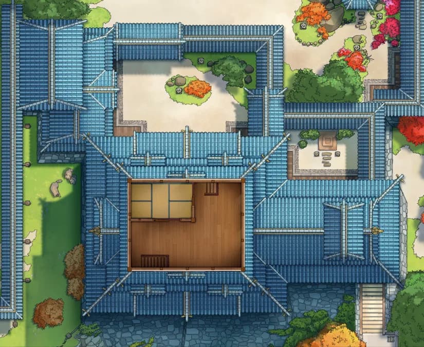Japanese Castle Interior map, Floor 04 Empty Day variant thumbnail