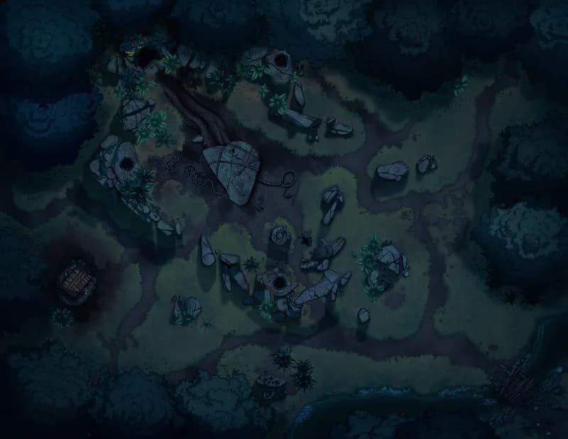 Henge Cave Entrance map, Dark variant thumbnail