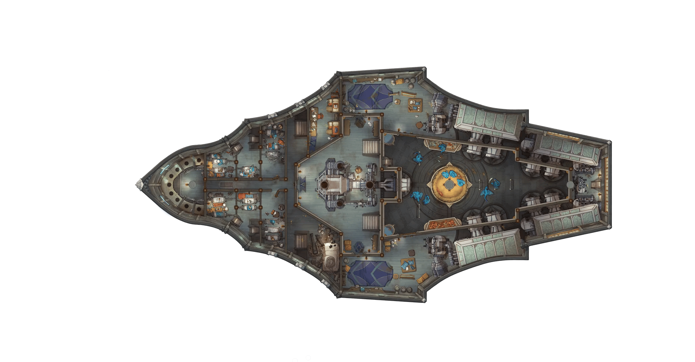 Dragon Ship - Lower Deck map, Royal Blue variant thumbnail