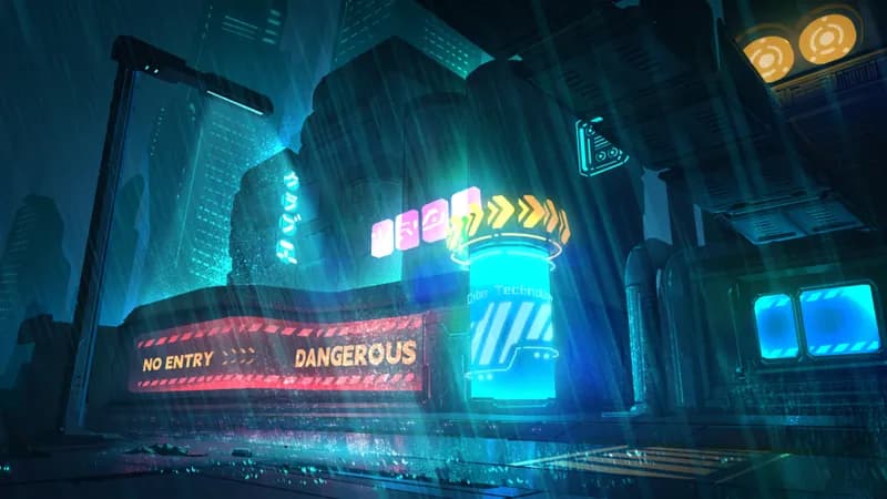 Cyberpunk City Streets map, Original Rain variant thumbnail