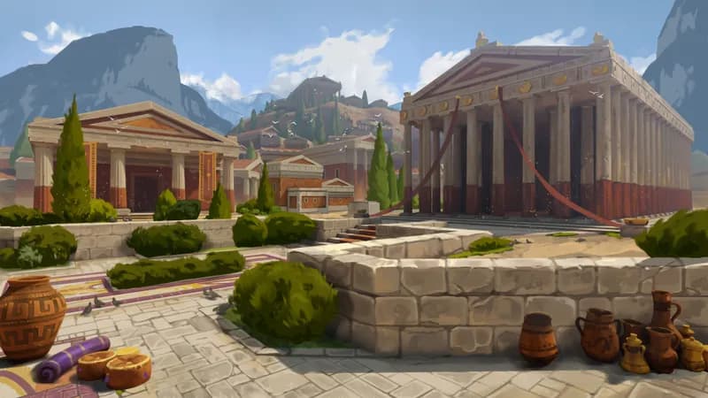 Ancient City Plaza map, No Statues variant thumbnail