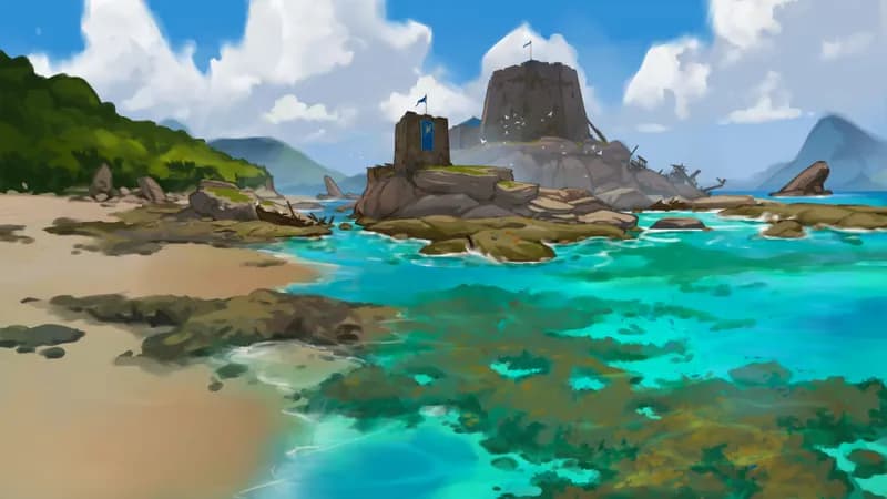 Tidal Isle Fort map, Low Tide variant thumbnail