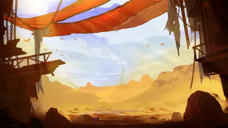 Collapsed Radio Tower map, Open Desert Day variant thumbnail