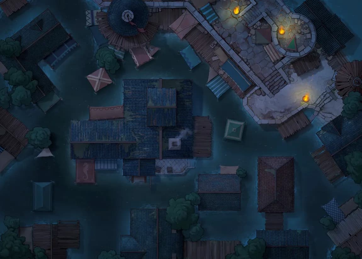 Market Streets map, Flood Night variant thumbnail