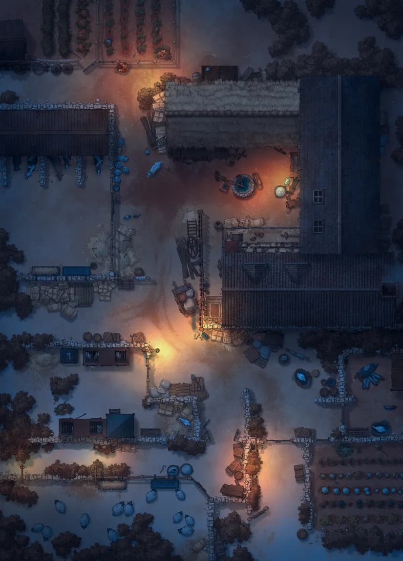 Village Farmhouse map, Desert Night variant thumbnail