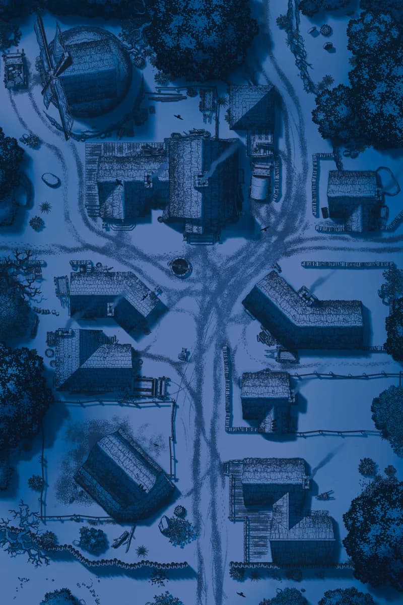 Hauthell map, 03 Winter Night variant thumbnail