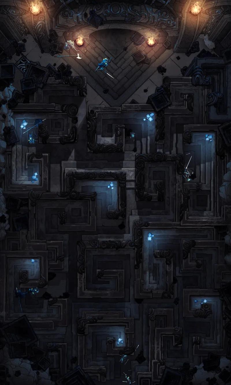 Bismuth Labyrinth map, Black variant thumbnail