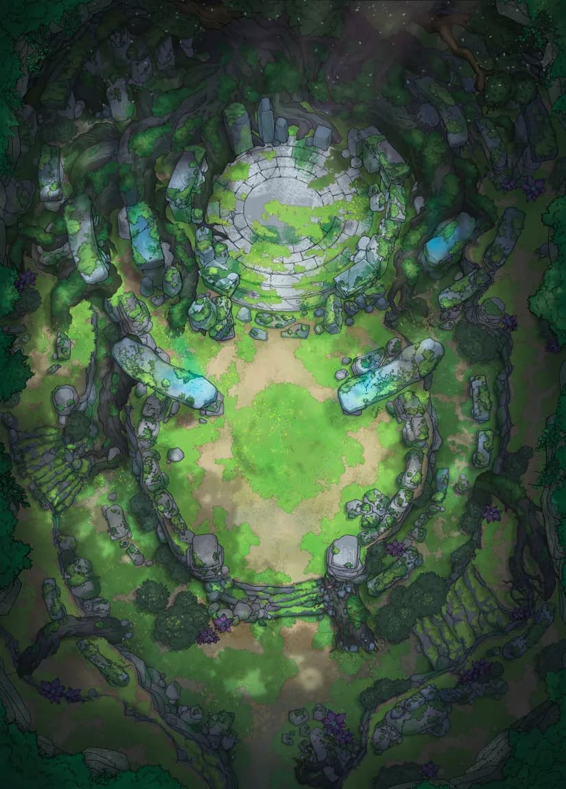 Mysterious Druid Grove map, No Statues Day variant thumbnail