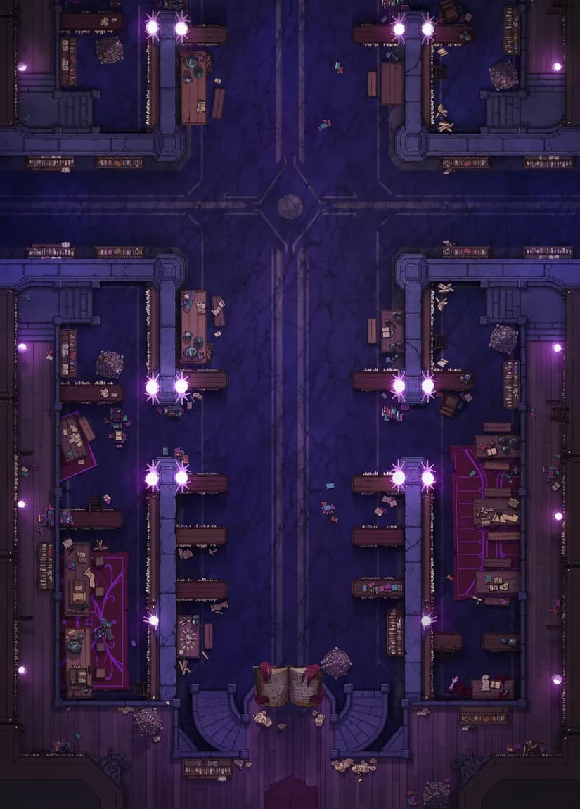 Demonic Library map, Endless Halls variant thumbnail