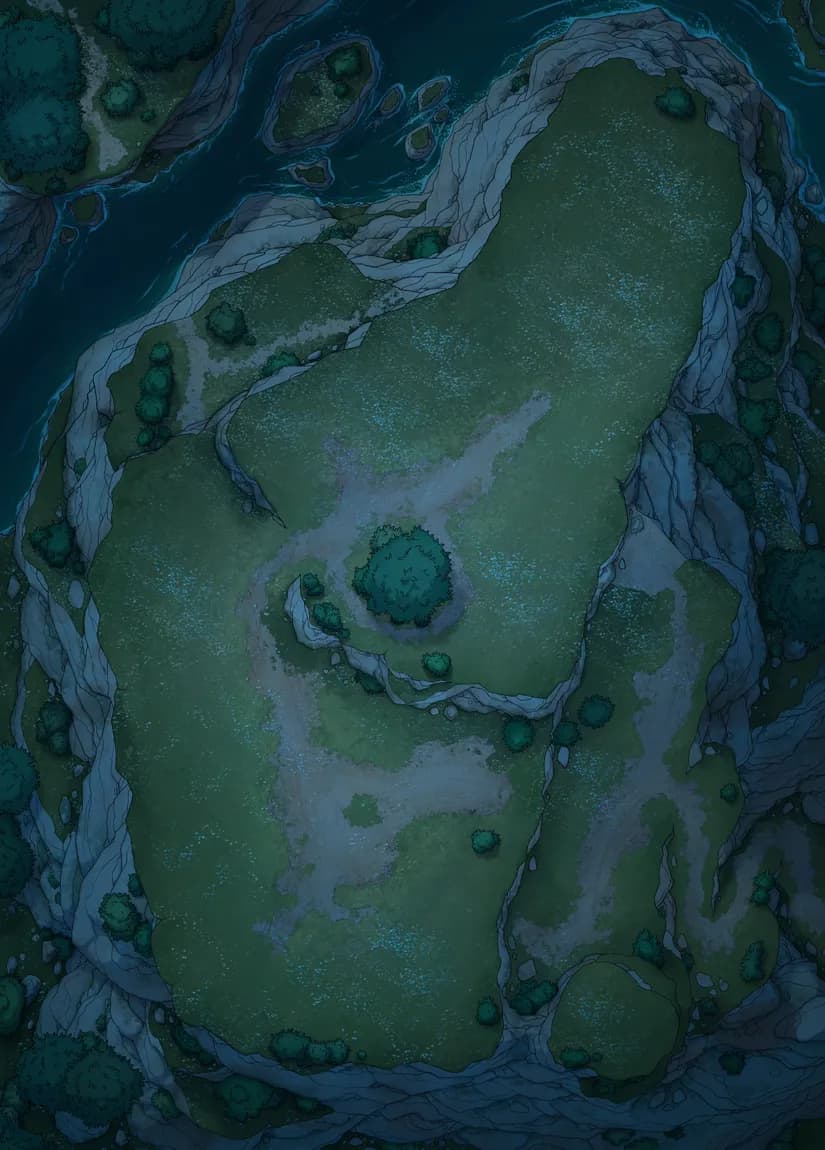 Island Toll Castle map, Natural Night variant thumbnail