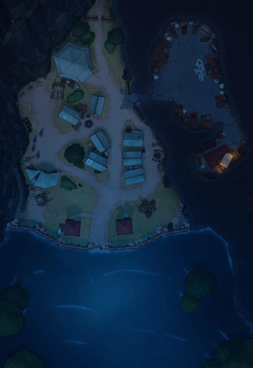 Rebel Camp map, Flood Night variant thumbnail
