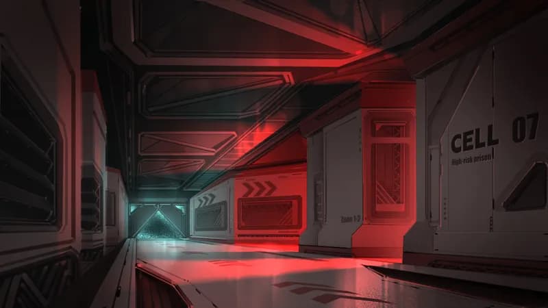 Odobenus Prison Ship Corridor map, Ominous Light variant thumbnail
