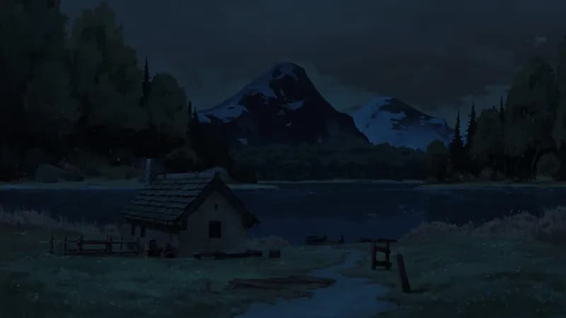 Serene Lakeside map, Dark variant thumbnail
