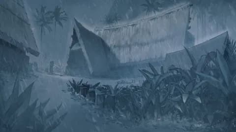 Tropical Island Village map, Rain variant