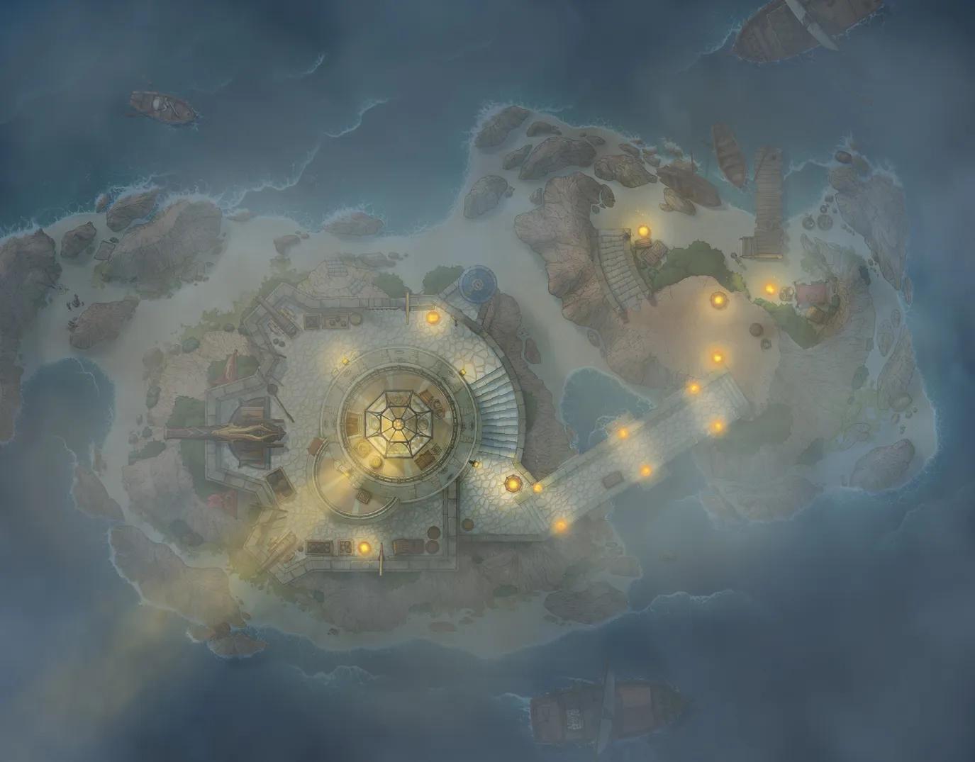 Lighthouse Isle map, Fog variant thumbnail