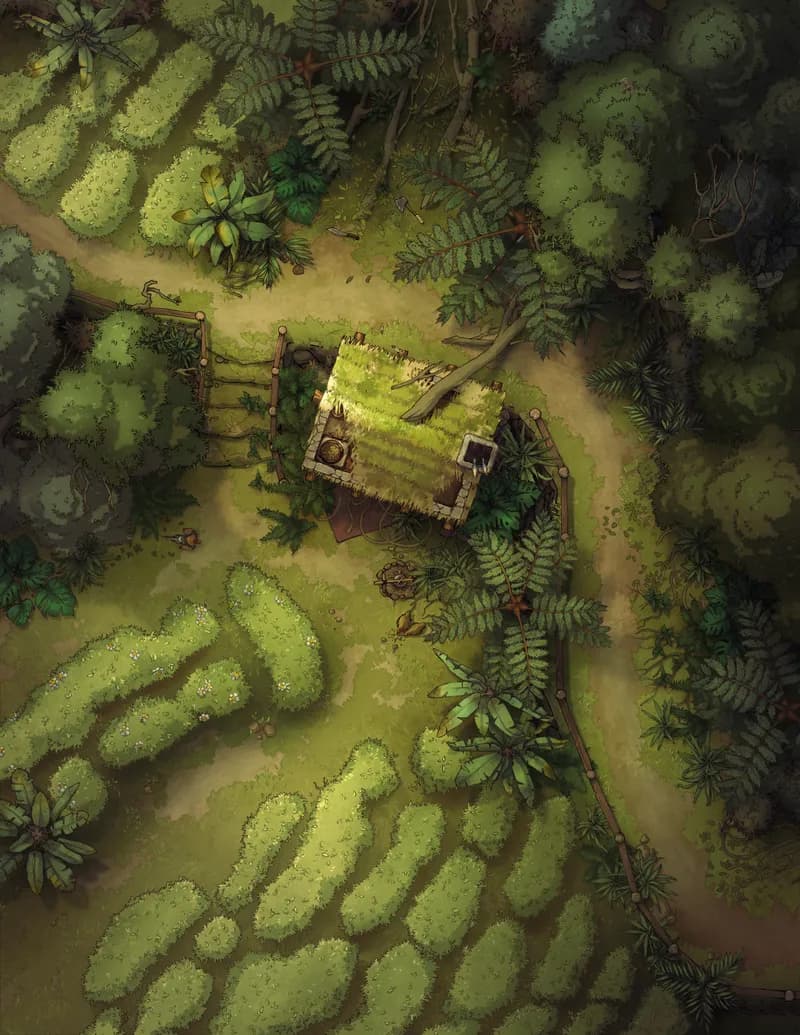Secluded Tea Valley map, Abandoned variant thumbnail