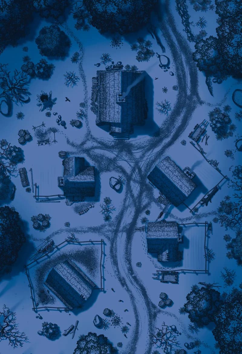 Hauthell map, 01 Winter Night variant thumbnail