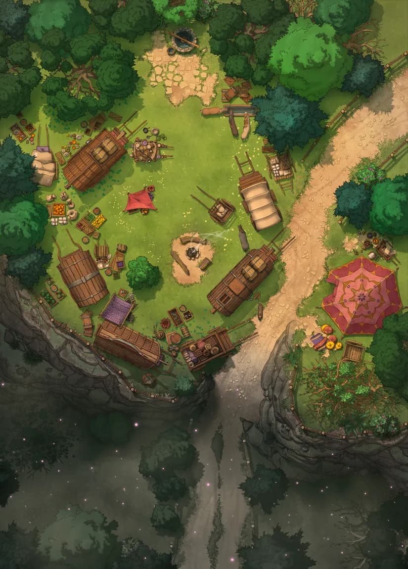 Caravan Camp map, Dark Woods Edge variant thumbnail