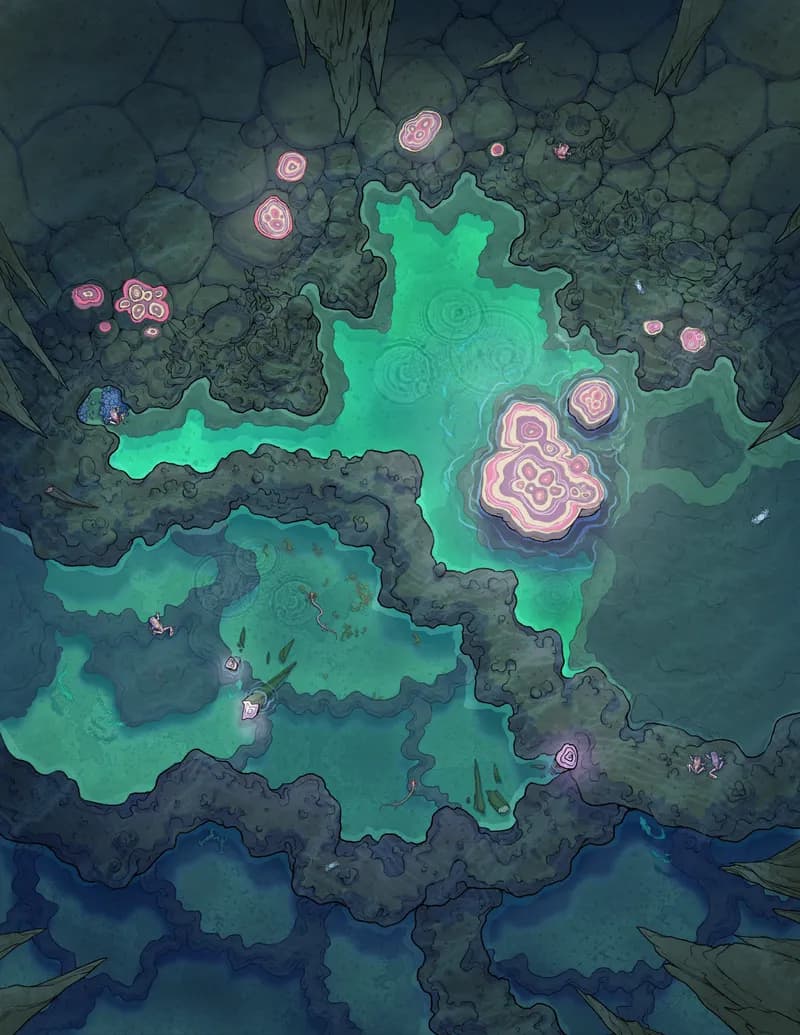 Healing Cave Spring map, No Stalagmites variant thumbnail