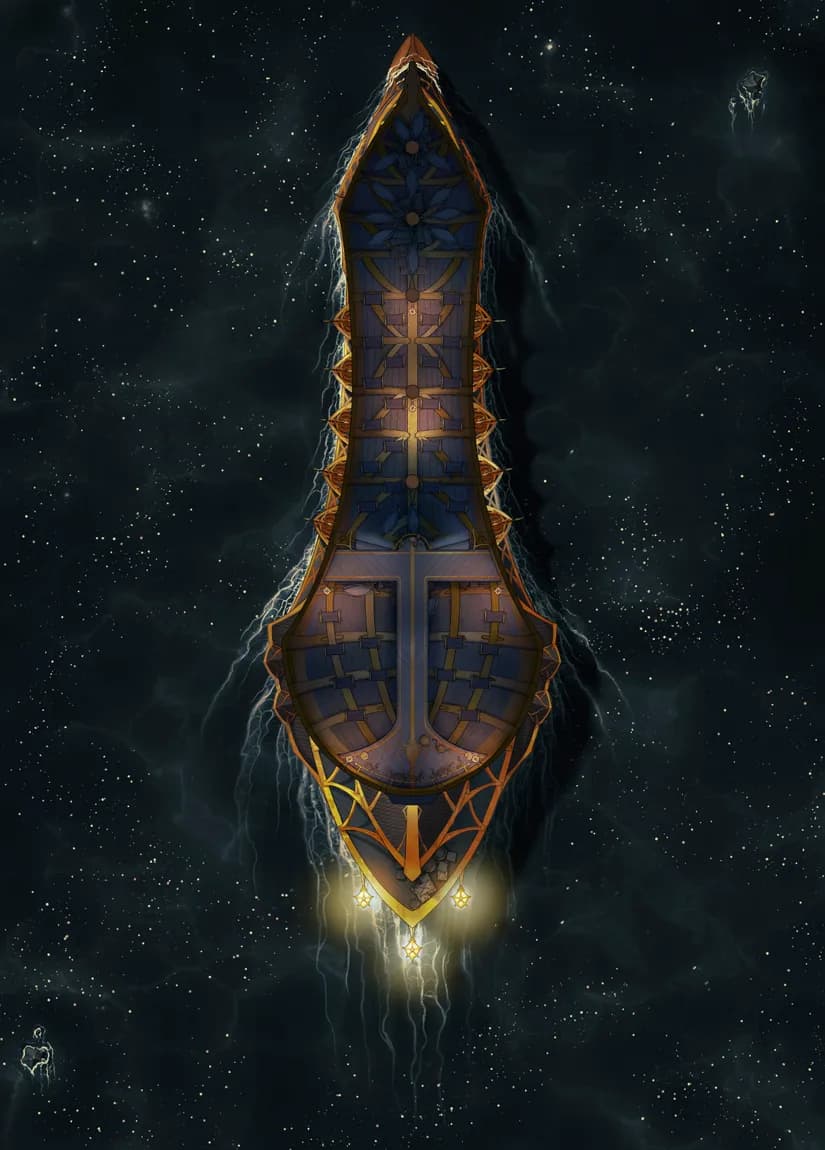 Drow Warship Interior map, Ornate Bottom Deck variant thumbnail