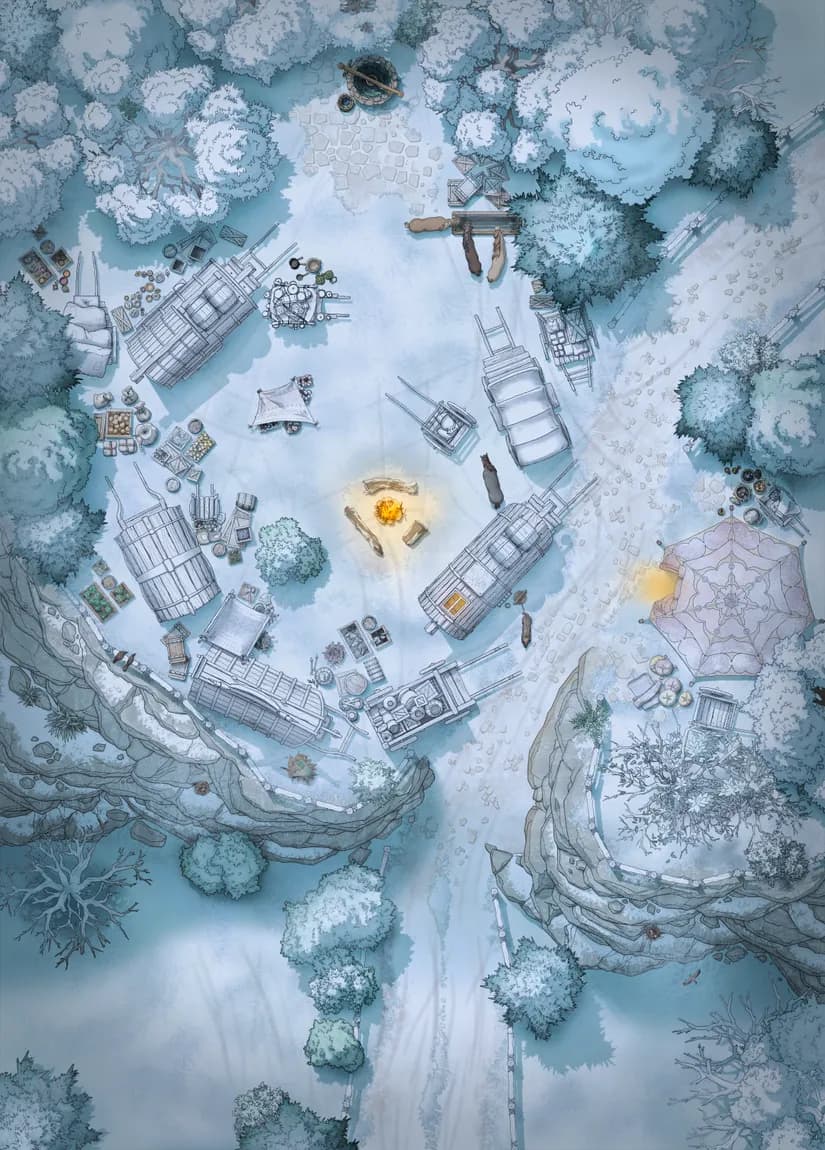 Caravan Camp map, Winter No Snow variant thumbnail