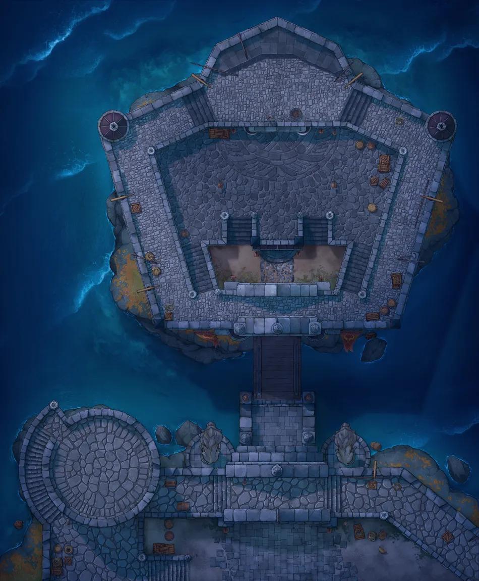 Fortress Prison map, Original No Weapons Night variant thumbnail