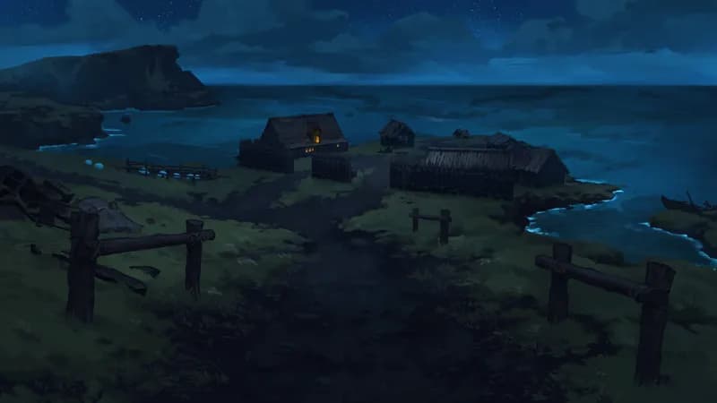 Iron Age Hamlet map, Ocean Night variant thumbnail