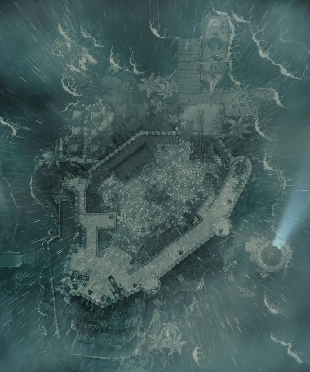 Templar Sea Fort map, Rain variant thumbnail