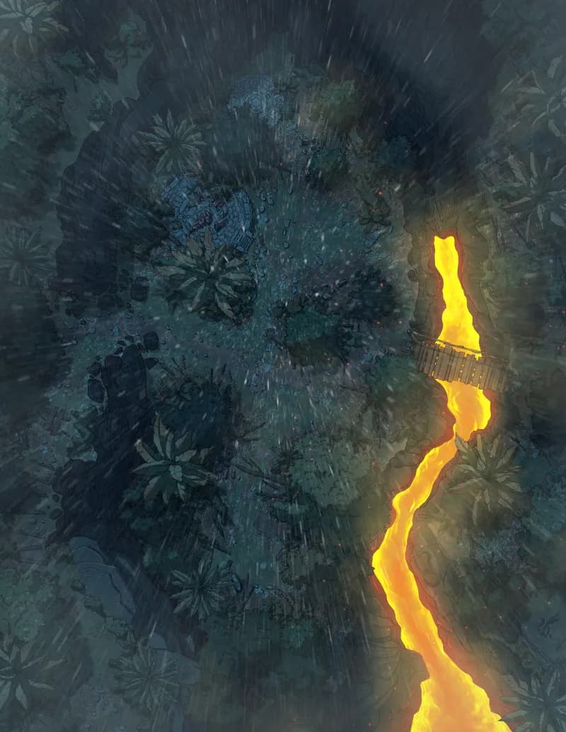 Jungle Lava Flow map, Rain variant thumbnail