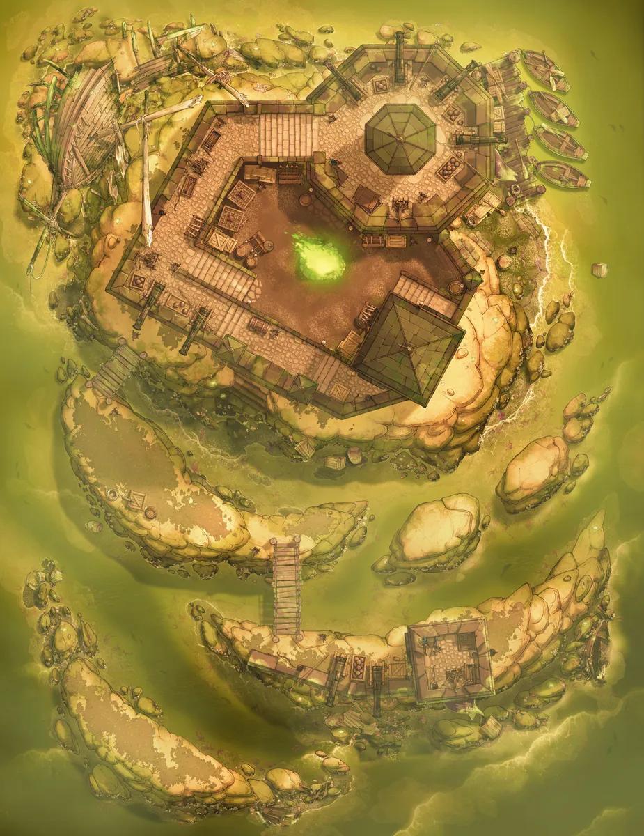 Tidal Isle Fort map, Toxic variant thumbnail