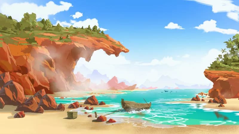 Beachside Cliff map, Cove variant thumbnail