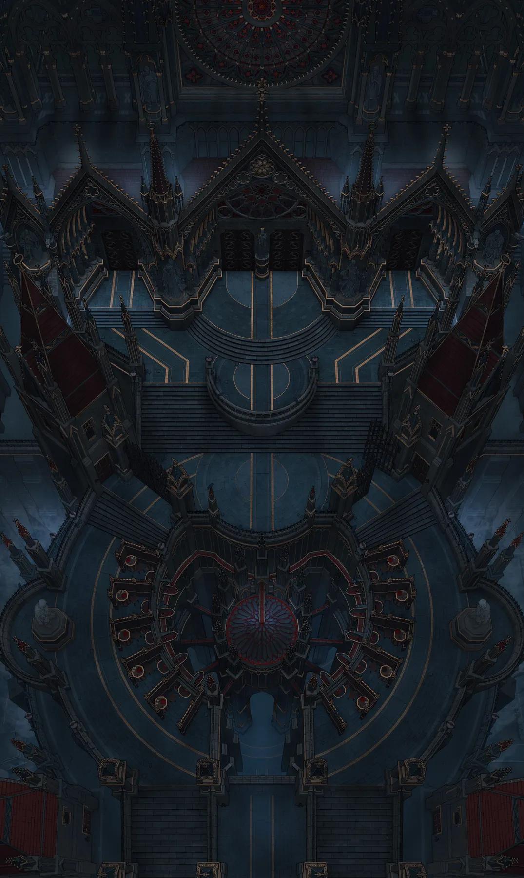 Cathedral of the Eight Exterior map, Dark variant thumbnail