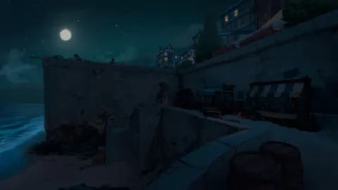 Beach Town map, Clear Sky Night variant