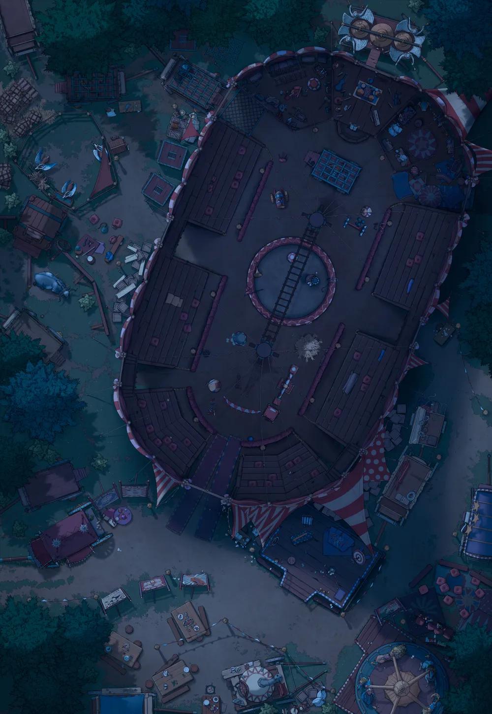 Travelling Circus map, Dark variant thumbnail