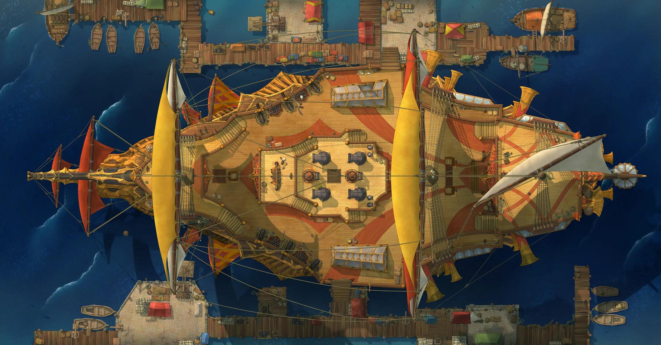 Dragon Ship Exterior map, Original Sails Day variant thumbnail