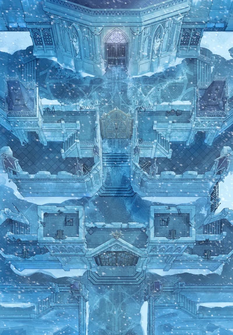 Gated Ramparts map, Winter variant thumbnail