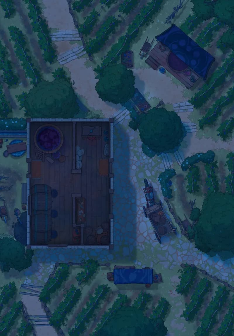 Vivid Vineyard map, Interior Dark variant thumbnail
