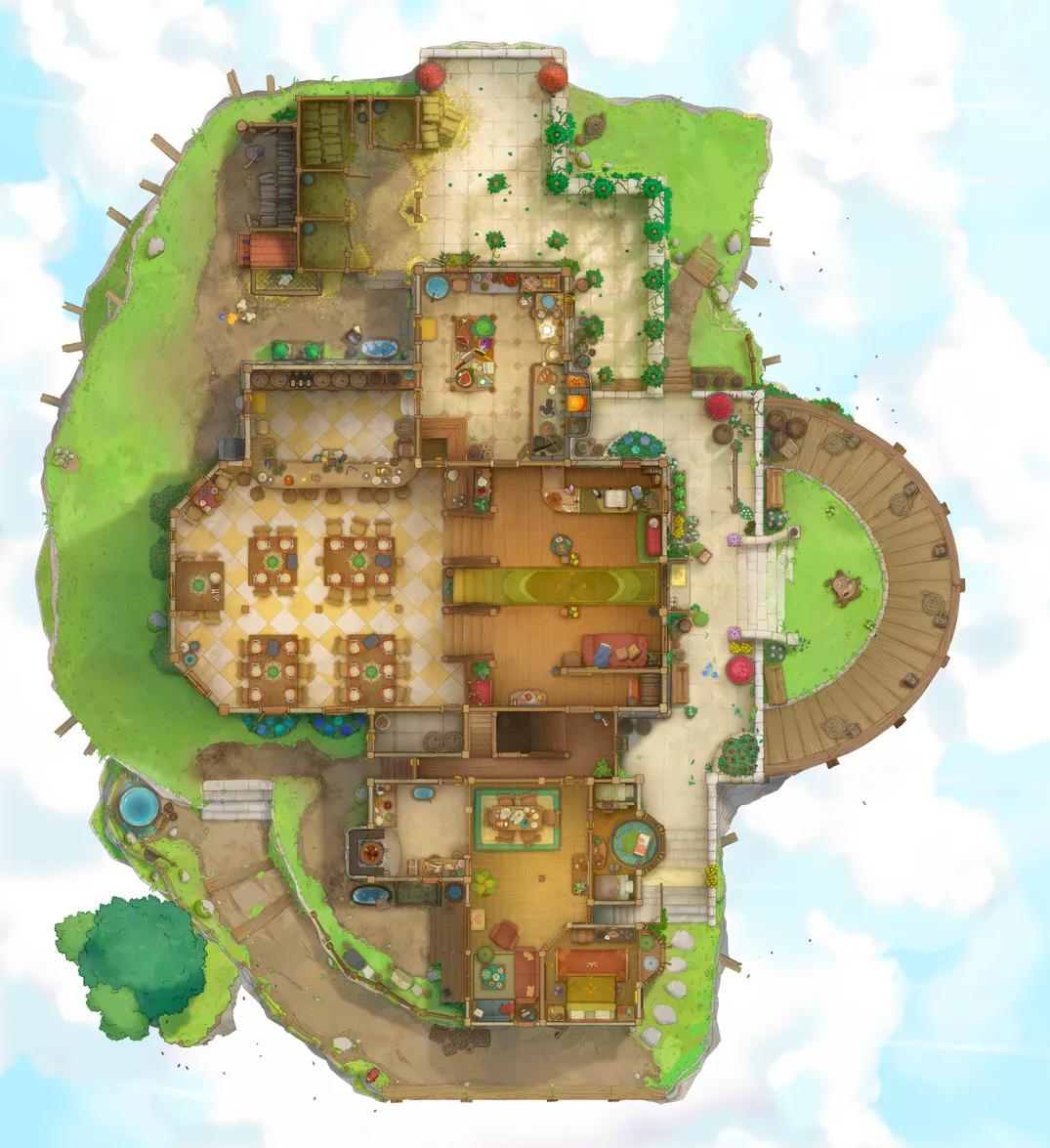 Gryphon Roost Inn map, No Windmills variant thumbnail