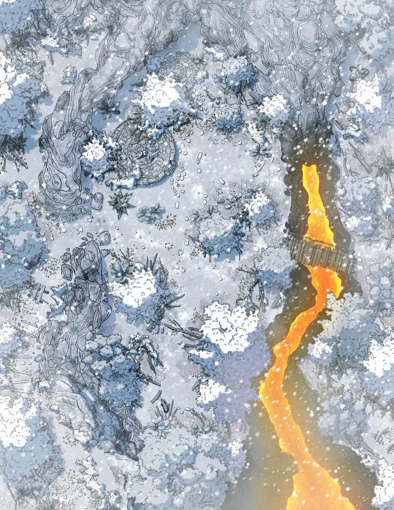Jungle Lava Flow map, Winter variant thumbnail