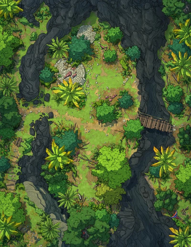 Jungle Lava Flow map, Lava Cooled variant thumbnail