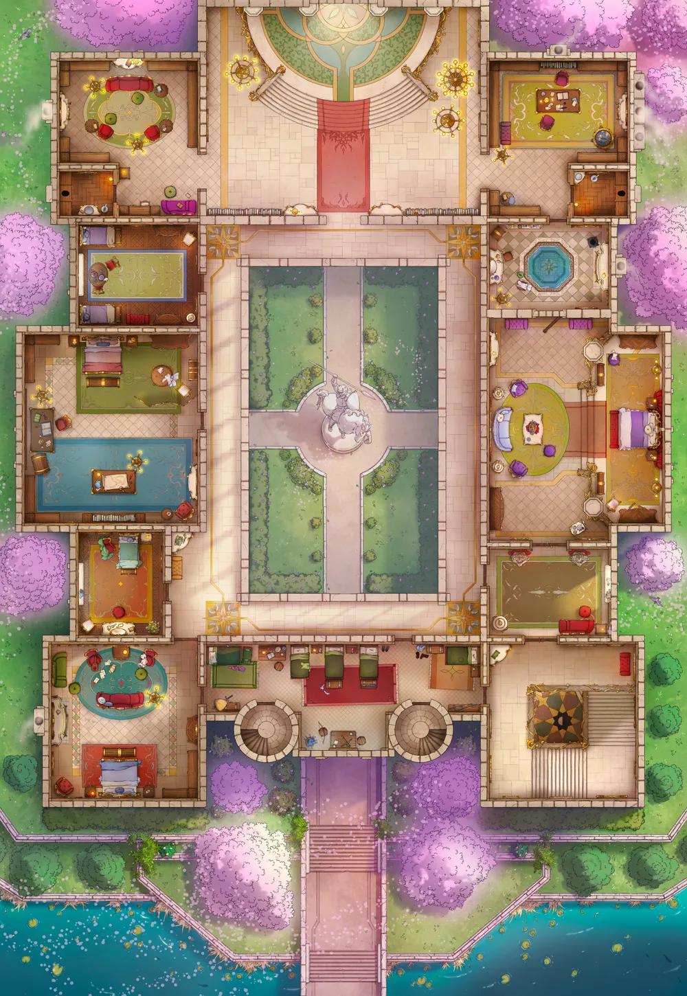Palace Inner Court map, Second Floor Spring variant thumbnail