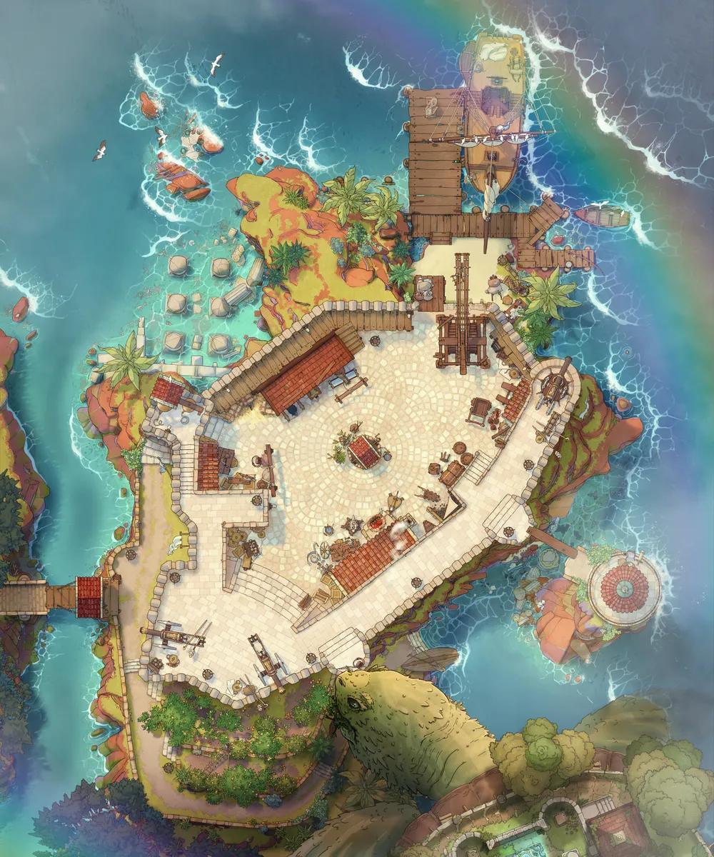 Templar Sea Fort map, Tutelary Turtle variant thumbnail