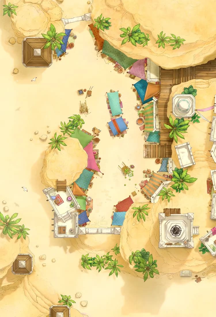 Beachside Bazaar map, More Desert variant thumbnail