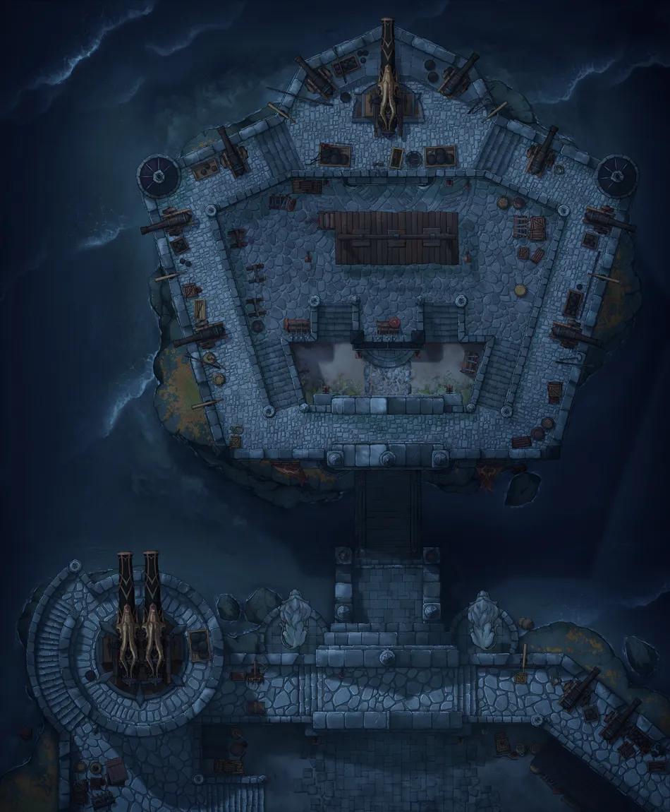 Fortress Prison map, Dark variant thumbnail