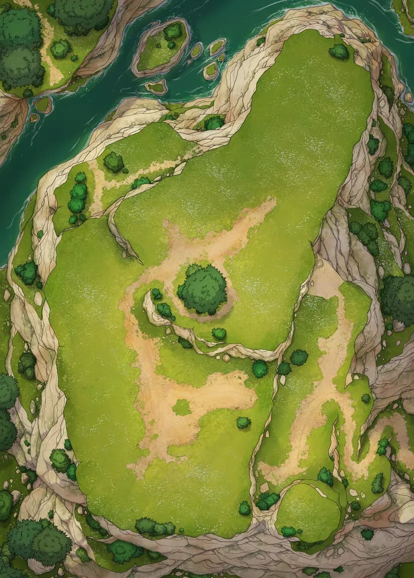 Island Toll Castle map, Natural Day variant thumbnail