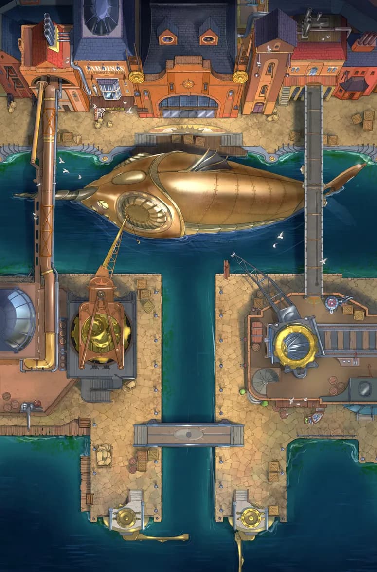 Iron Wharf map, No Boats variant thumbnail