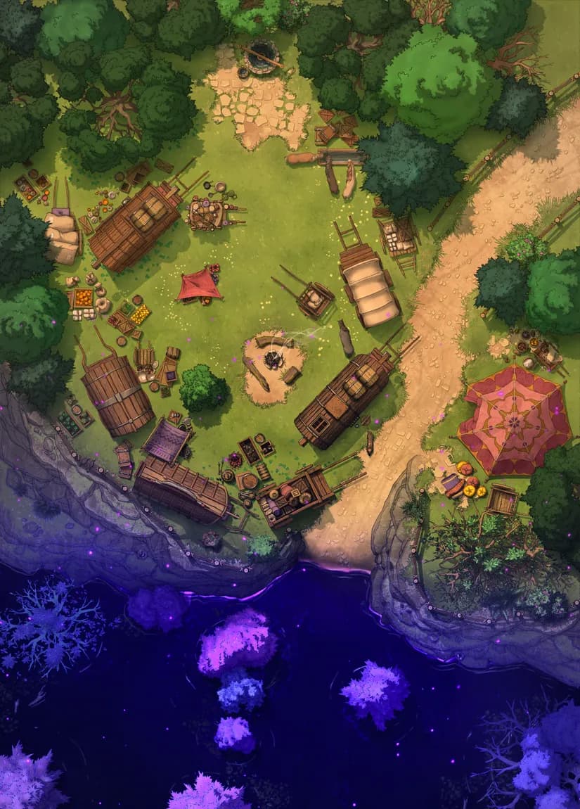 Caravan Camp map, Arcane Runoff variant thumbnail