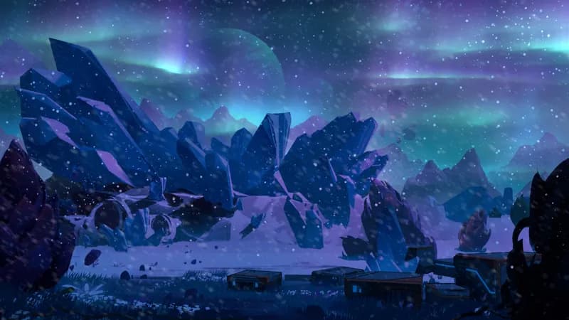 Crystal Mire Research Station map, Winter Aurora variant thumbnail
