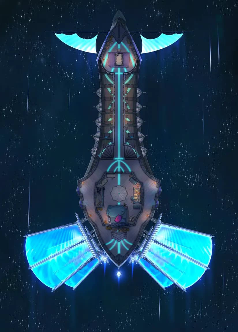 Drow Warship Interior map, Astral Middle Deck variant thumbnail